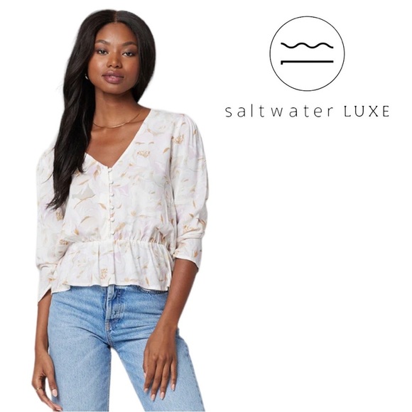 New Saltwater Luxe Marcela Top Blouse Large 
New with tags 
Online now for $92 - Picture 1 of 16